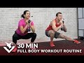 30 Minute Full Body Workout Routine at Home - Total Body Strength Training Workout with Weights