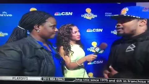 Marshawn Lynch Hugs Warriors' Draymond Green's Mom
