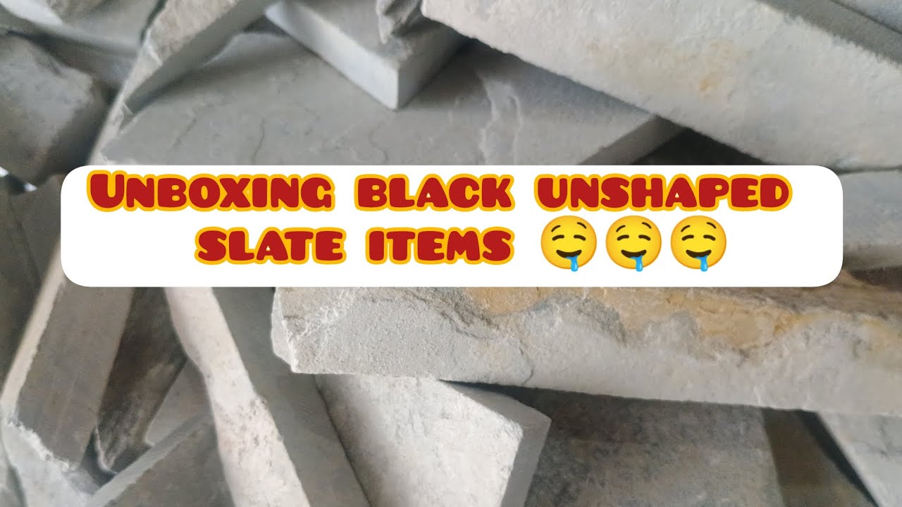 unboxing black unshaped slate items 🤤🤤🤤 - YouTube