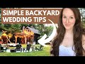 10 TIPS for Planning a SIMPLE BACKYARD WEDDING in 2020