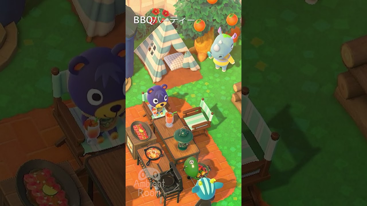 こんなBBQ、最高すぎる🍖🔥｜あつ森【ACNH】