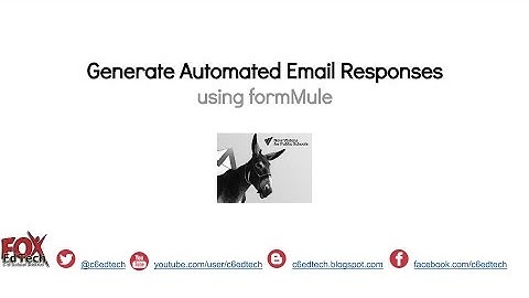 Generate Automated Email Responses using formMule