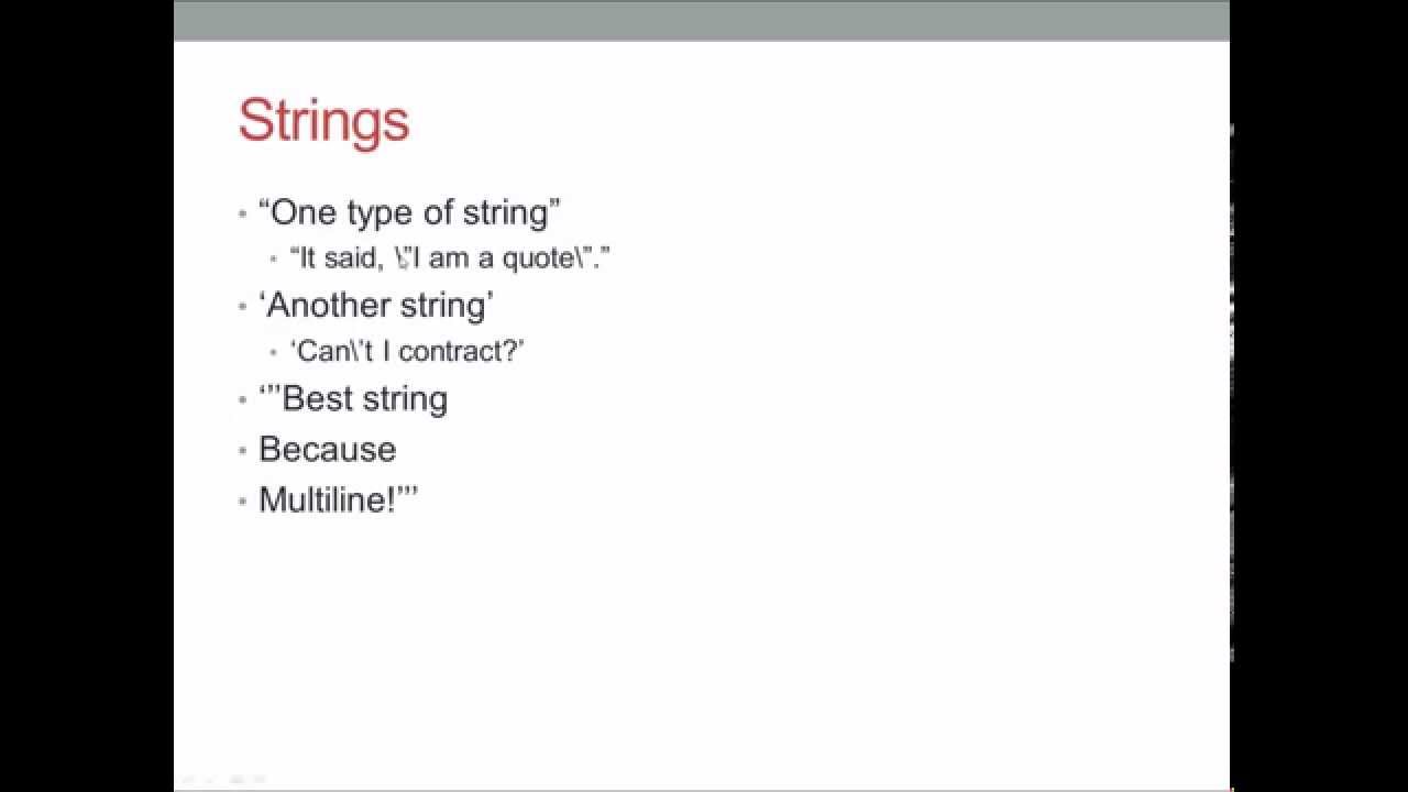 Basic python concepts