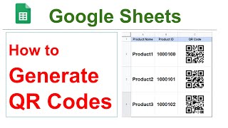 How to Generate QR Code in Google Sheets || Bulk QR Code  Generator in Google Sheets👈