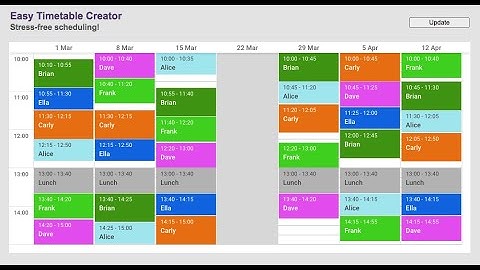 Easy Timetable Creator