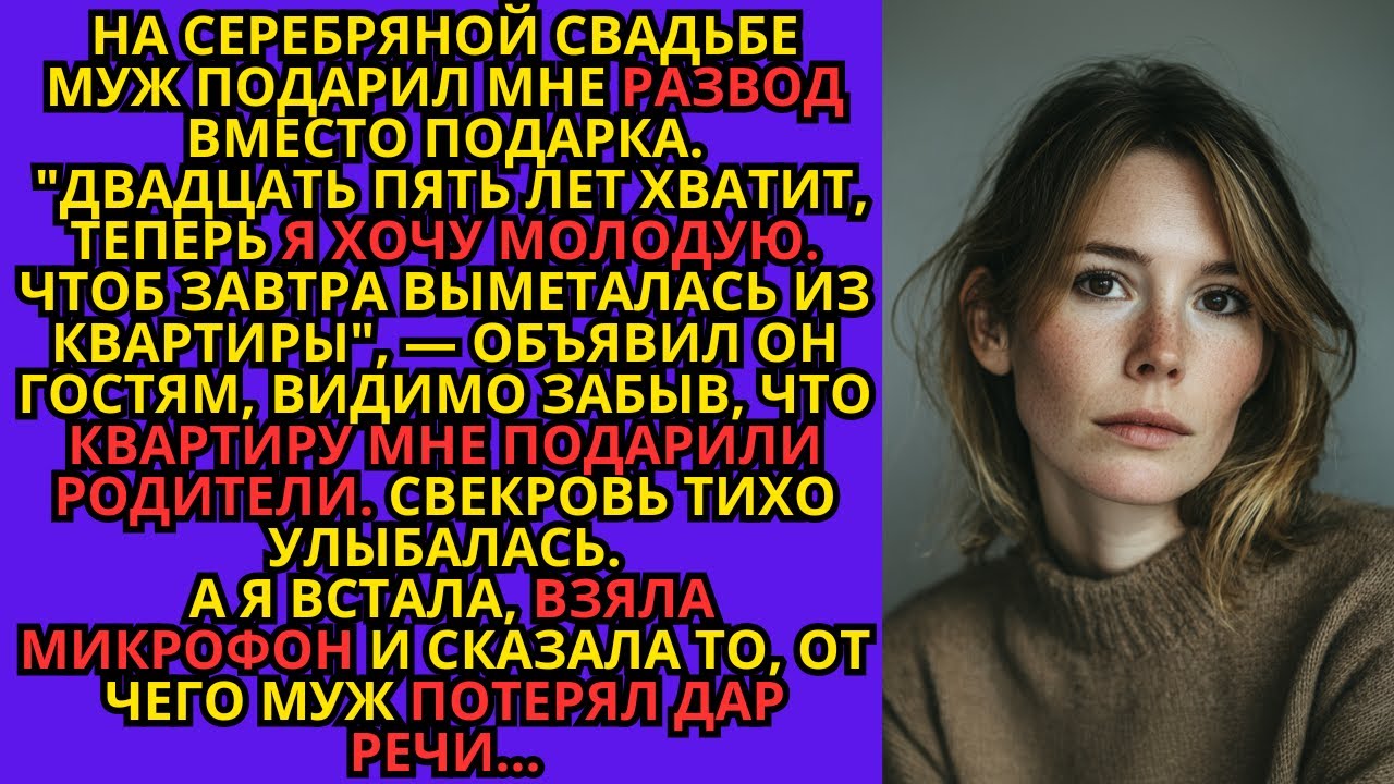 На серебряной свадьбе муж подарил мне РАЗВОД вместо подарка.