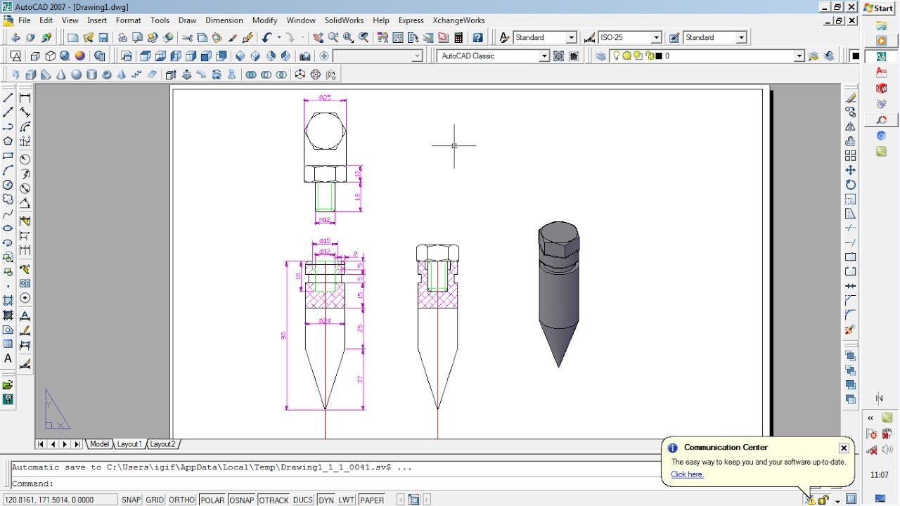 Cara Belajar Dasar Cepat Dan Mudah Bisa 2d 3d Autocad 2007 YouTube