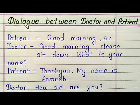 ഡോക്ടറും രോഗിയും തമ്മിലുള്ള ഇംഗ്ലീഷ് സംഭാഷണം