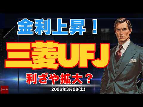 【金利上昇】三菱UFJ 利ざや拡大で業積は絶好調！？ 日銀利上げあるか？3/28(土)