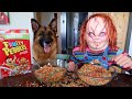 Chucky Surprises Dog with Morning Routine!