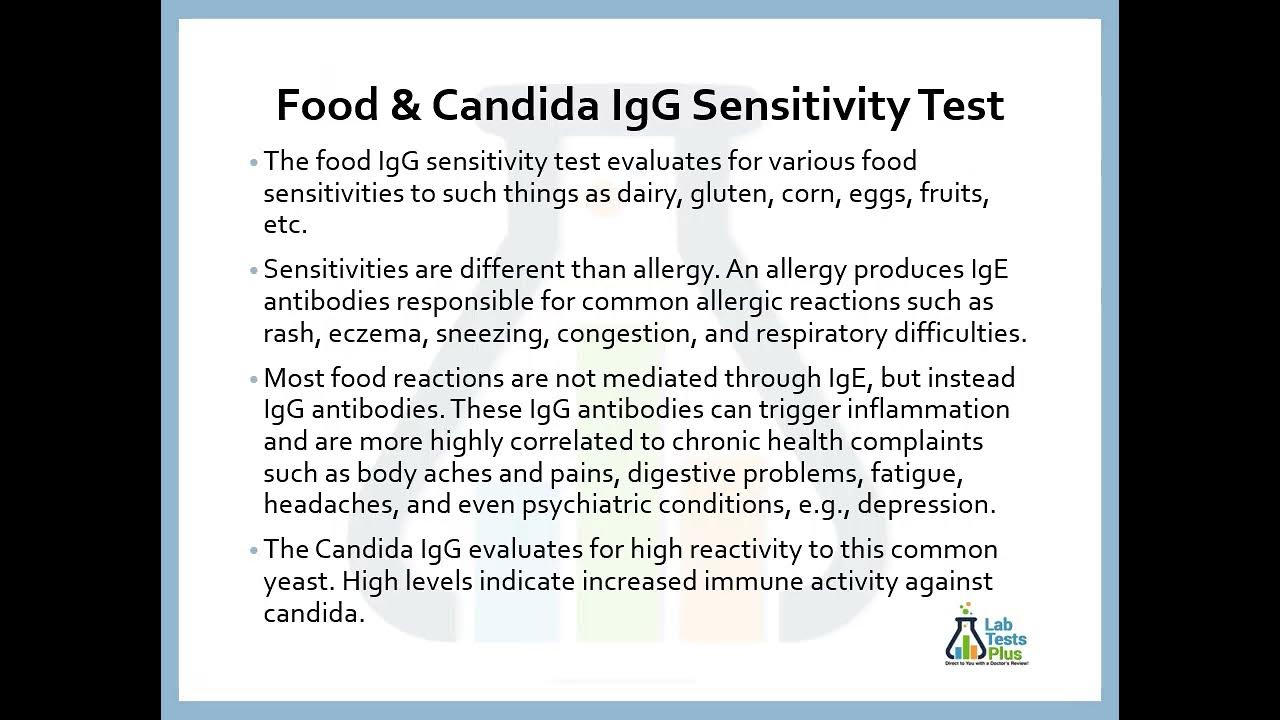 IgG Food Map +Candida & Yeast TestingLab Tests Plus YouTube