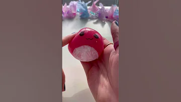 ASMR Making A PINK AXOLOTL SQUISHMALLOW NANO BUBBLE Squishy Satisfying Nano Tape Bubble 