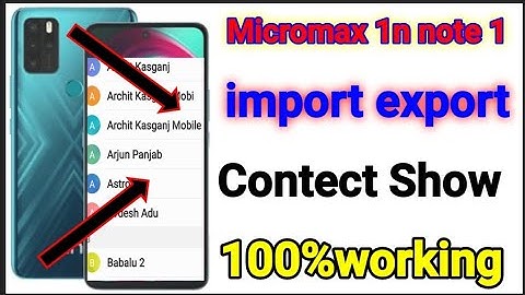 micromax in note 1 Contect show import export // how to solve contect problem micromax in note 1
