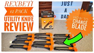REXBETI Utility Knife Retraceable Box Cutter Review & How To Change Blade
