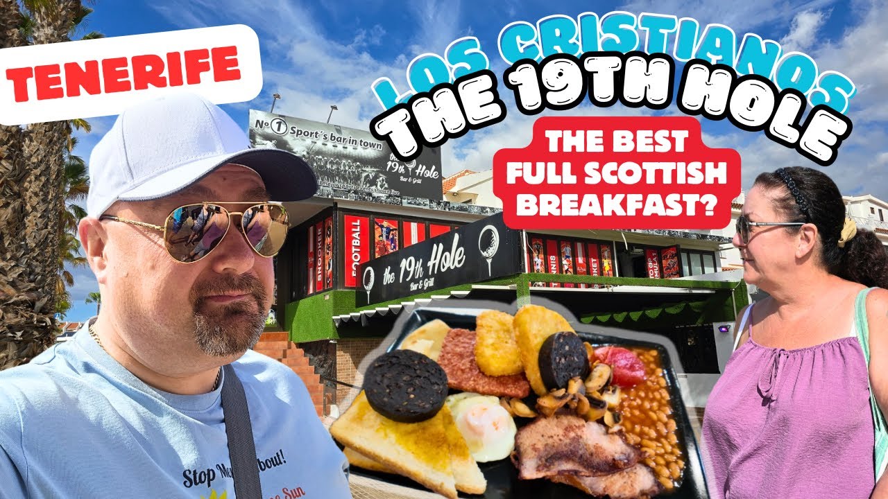 Лучший ПОЛНЫЙ ШОТЛАНДСКИЙ ЗАВТРАК, который я пробовал на Тенерифе в ресторане The 19th Hole