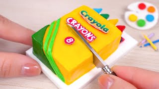 satisfying miniature rainbow crayon cake decorating awesome miniature art cake design tiny cakes