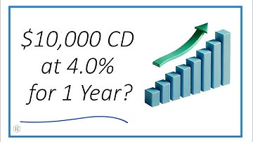 How Much Can You Make on a $10,000 CD at 4.0% interest for 1 Year?