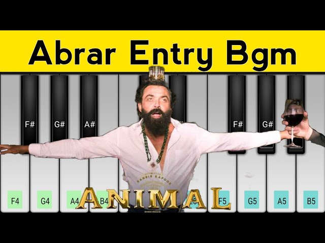 Animal - Abrar Entry Bgm Piano Tutorial | Perfect Piano class=