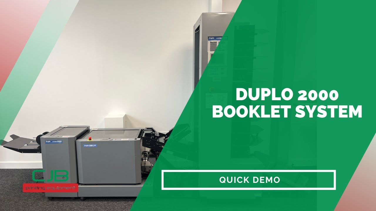 Duplo 2000 Booklet System - Quick Demo - YouTube