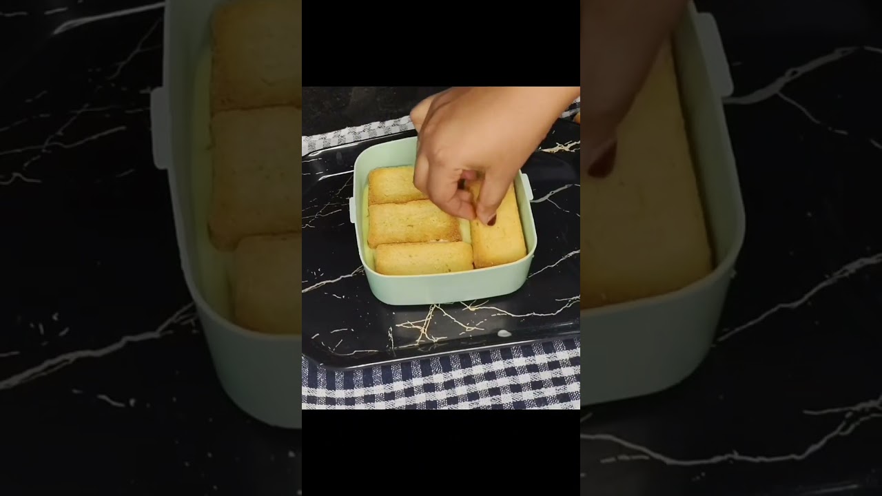Layered Rusk Custard Pudding