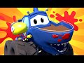 Kota Monster 🚓 🚒 Bermain FORTNITE - Pertempuran Paintball  -  Monster Truk Kartun untuk anak-anak