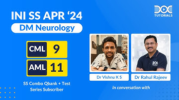 Dr Vishnu INI SS DM Neurology Exam 2024 Rank 9 Success Story with Dr Rahul Rajeev | DocTutorials
