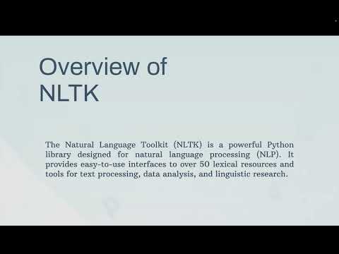 An introduction of how NLTK worked in sentiment analysis