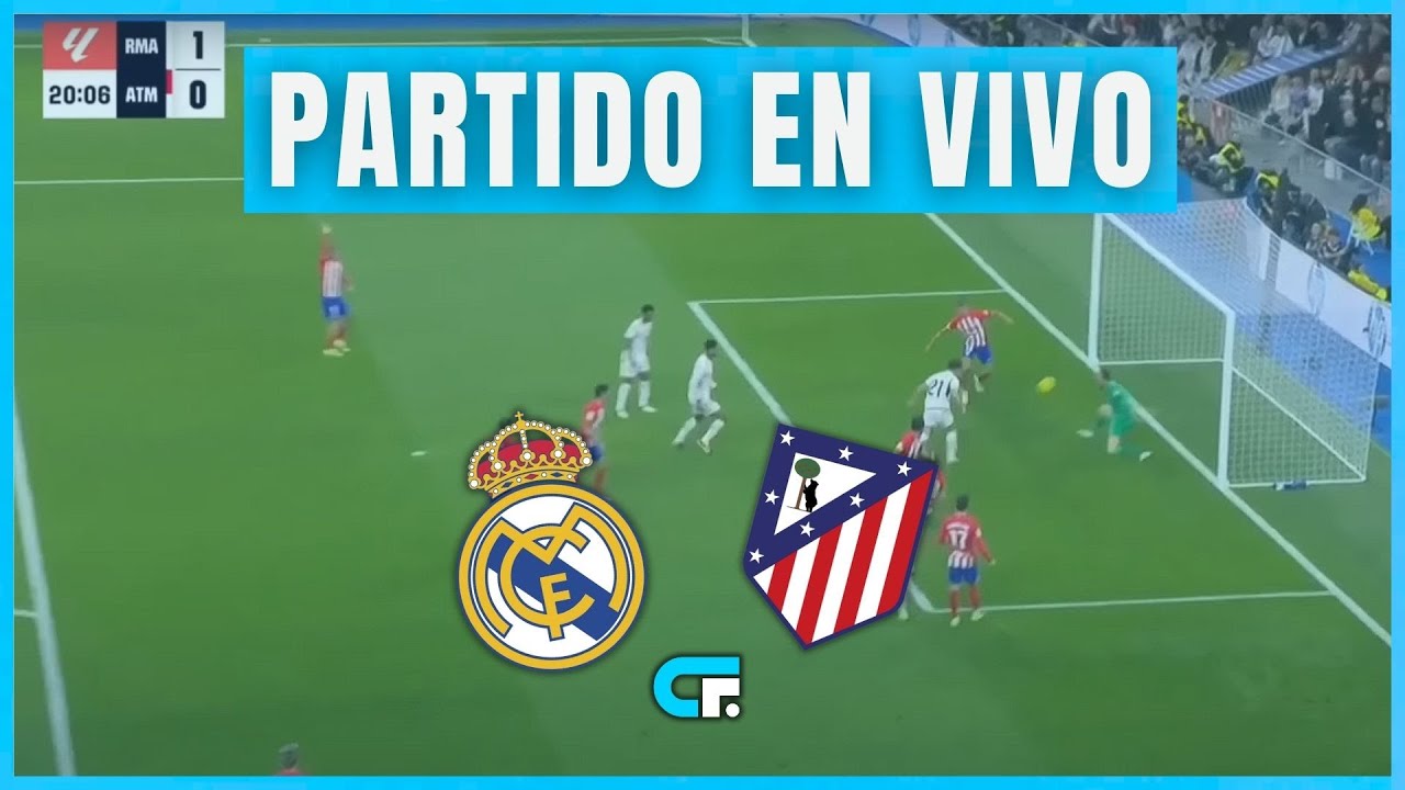 Real Madrid vs Atletico Madrid [En Vivo] 🔥 Juega Vinicius Jr y Mbappé 🏆 ...