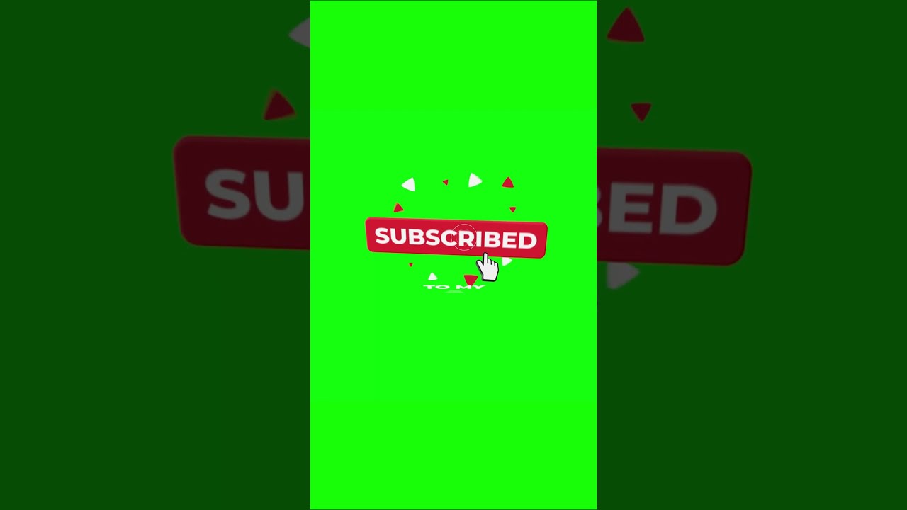 Subscribe Green Screen Animation Button Shorts