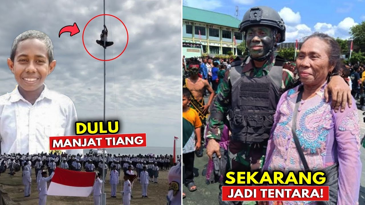 Masih Ingat Bocah Pemanjat Tiang Bendera? Begini Kabar Terbaru Joni Yang Kini Jadi Prajurit TNI