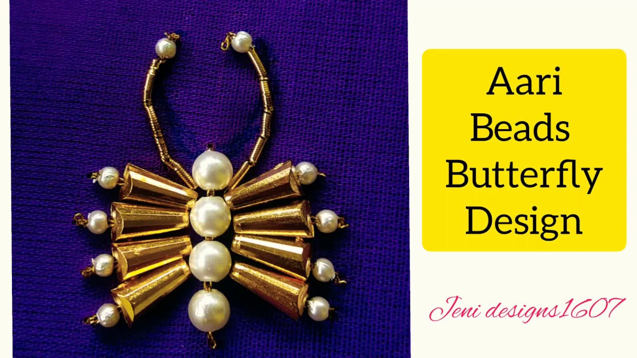 Aari Work Simple Butterfly Design aariwork 