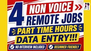 Learning About 4 Entry-Level Remote Jobs That Require No Calling (Part Time)