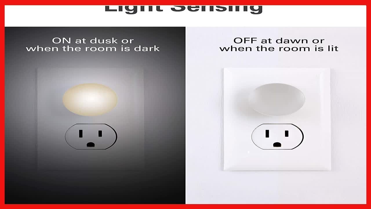 Lights By Night, Mini LED Night Light, Plug-in, Dusk to Dawn Sensor
