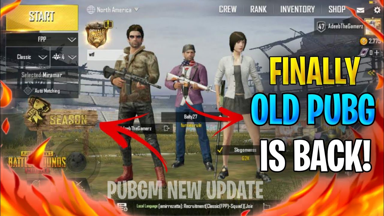 ⁣FINALLY ? OLD PUBG MOBILE IS BACK | BGMI NEW UPDATE | OLD ERANGEL MAP, OLD LOBBY AND MORE !!