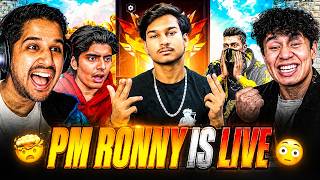 PM RONNY IS LIVE || FREE FIRE LIVE GIVEAWAY #freefirelive #raistar #gyangaming #pmronny