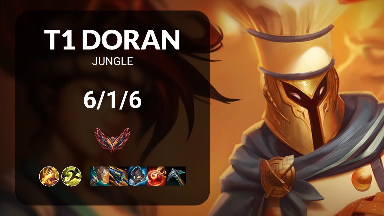 T1 Doran Pantheon vs Rengar JUNGLE - KR GRANDMASTER Patch 15.10