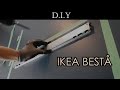 How to install Ikea Besta wall unit cabinets on drywall?