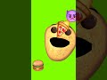 gooby is not eating his pizza