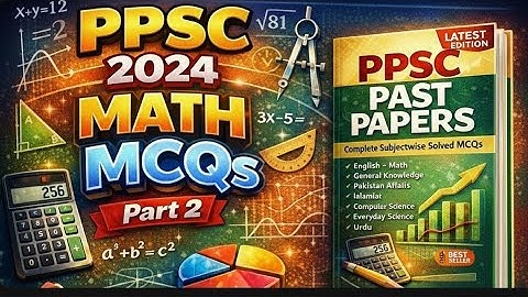 PPSC 2024 Math MCQs | Past Papers Solved | Part 2 | Most Repeated Questions | prime academy 