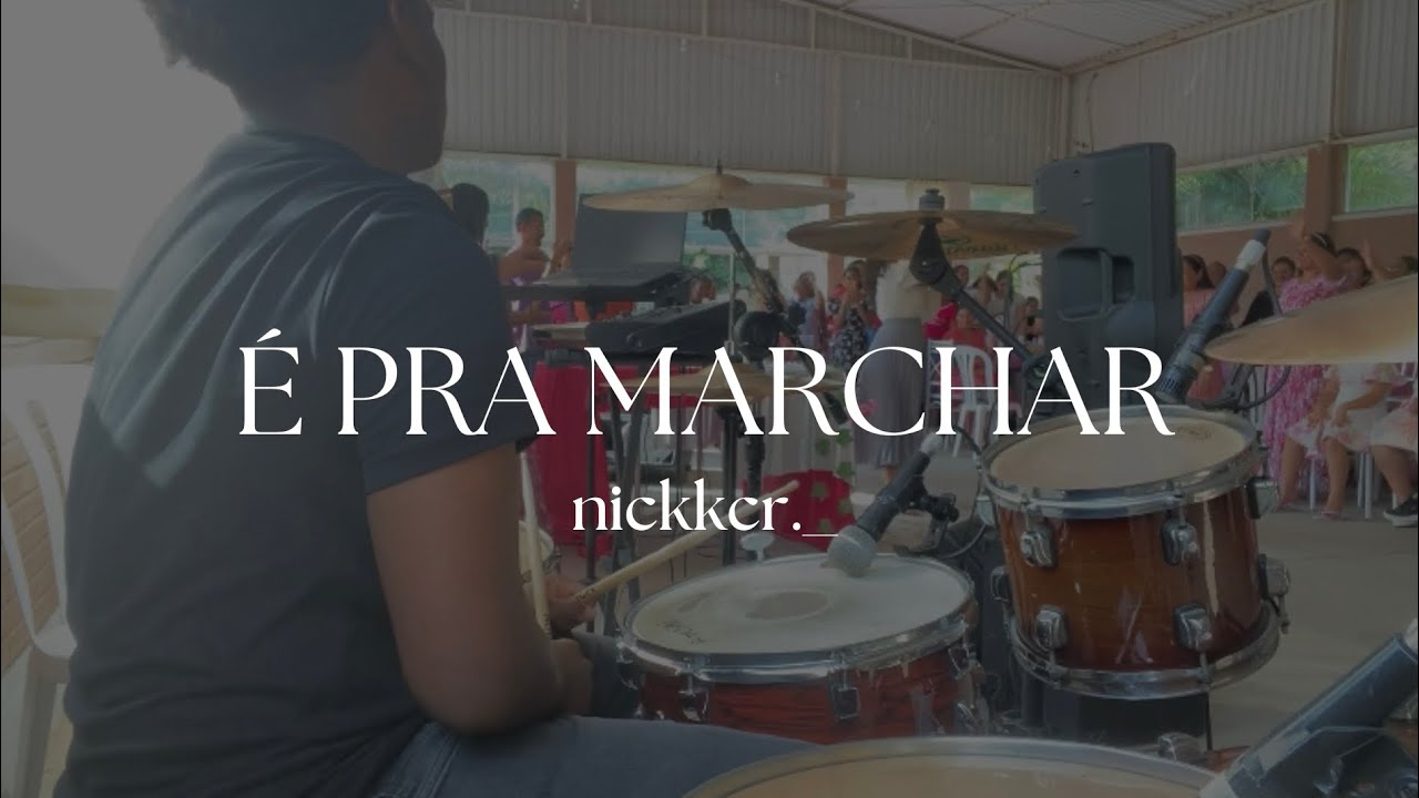 ESSE MEDLEY PEGOU FOGO 🔥Drum cam - É pra marchar / corinho com Sara Evelyn. #music #drums #gospel