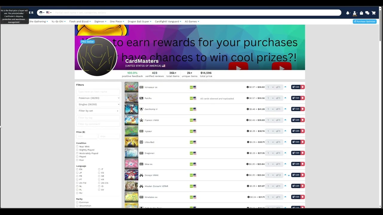 Inventory and Pricing Feedback Crystal Commerce Vs CardTrader