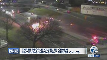 Three killed in fatal wrong way accident on I-75
