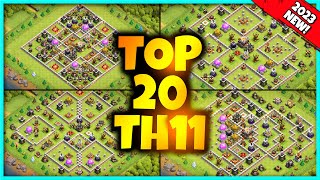 New BEST TH11 BASE WAR/TROPHY Base Link 2023 (Top20) Clash of Clans - Town Hall 11 Farm Base screenshot 1