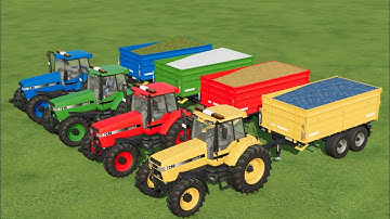 COLORS OF TRACTOR TROLLEY LOADING WITH JCB LOADER IN FARMING SIMULATOR 22 |