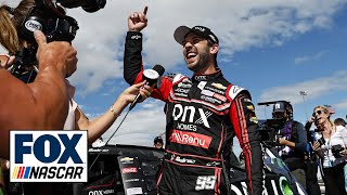 Famous Daniel Suárez emotional after first Cup win | NASCAR ON FOX Wealth