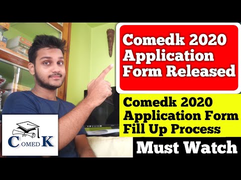 Comedk 2020 Application Form Released|Important Dates + Application Form Fill Up Process|comedk 2020