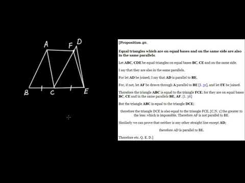 Euclid's "Elements" - Book 1, Proposition 40