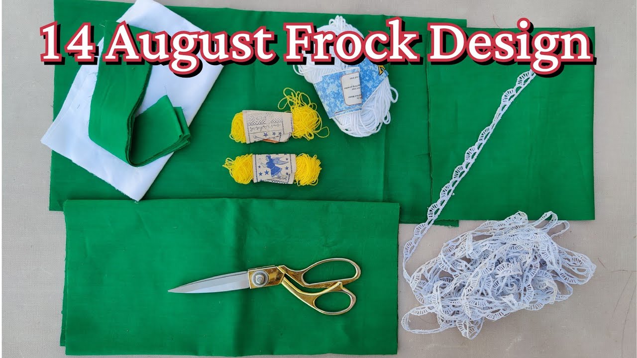 14 August Frock Design Cutting and stitching | Baby Frock Design Cutting & stitching|14 August Dress