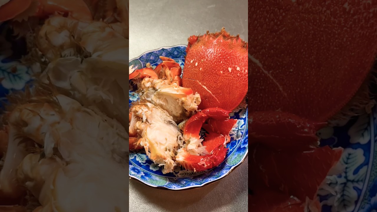 最後にアサヒガニの塩茹でが食べたい！