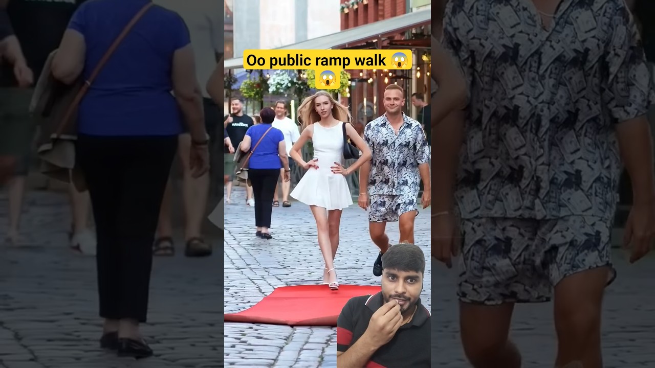 Girls public ramp walk #tiktok #fashionweek #rampwalk #shorts #streetphotography #fun #model #comedy
